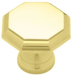 Liberty 1-5/16" Octagon Knob Polished Lacquer Solid Brass