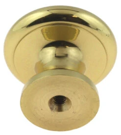 Amerock 1-1/4" Knob Solid Brass With Gray Acrylic Center -D'Lawless Hardware Shop solid brass knob with grey acrylic center am bp5526 bo3 23 15977.1641930061