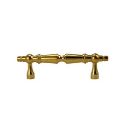 Liberty 3" Ornate Turned Pull Solid Brass