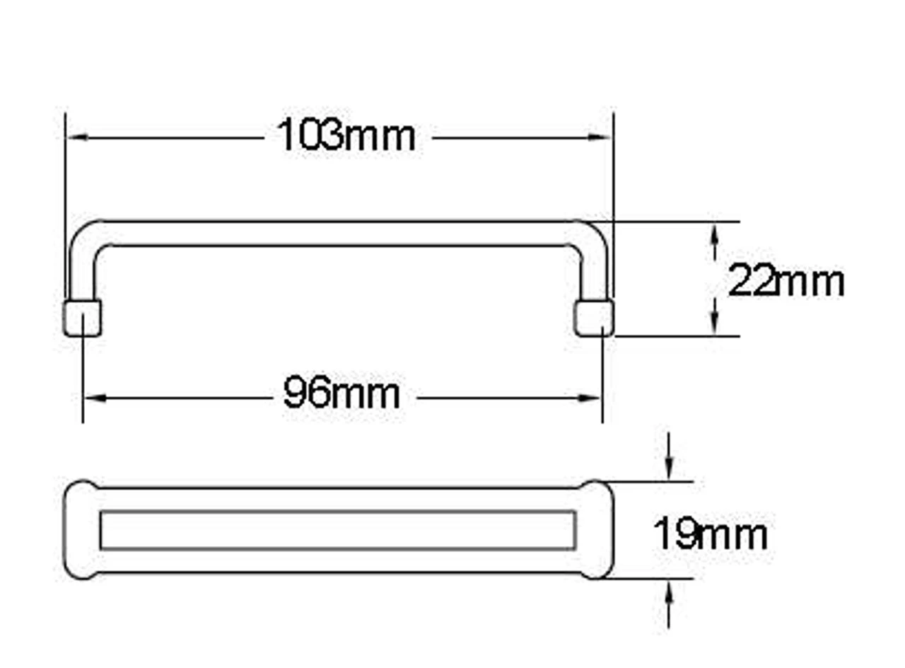 Liberty 3-3/4" Solid Brass Rail Style Pull Polished Lacquer Brass 2 Liberty 3-3/4" Solid Brass Rail Style Pull Polished Lacquer Brass - Image 2