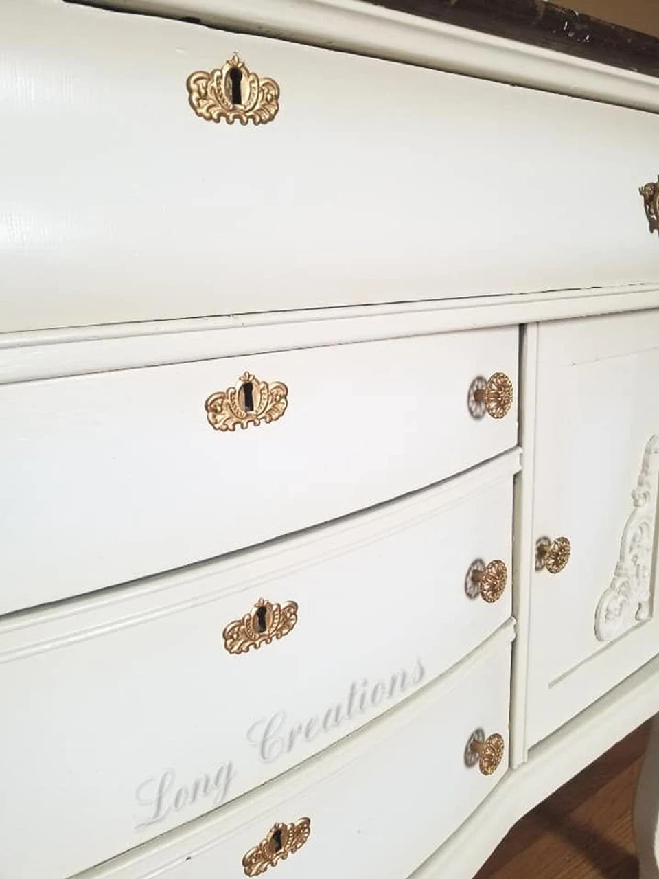 1-1/4" Classic Floral Knob Solid Brass With Backplate 4 1-1/4" Classic Floral Knob Solid Brass With Backplate - Image 4