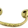 3" Sand-Cast Victorian Recreation Ornate Bail Pull Solid Brass