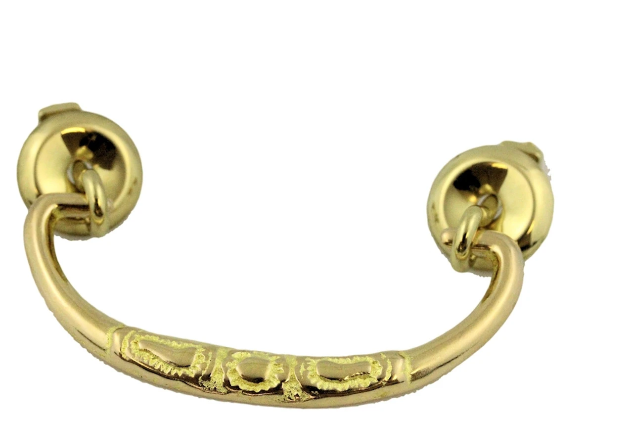 3" Sand-Cast Victorian Recreation Ornate Bail Pull Solid Brass 1 3" Sand-Cast Victorian Recreation Ornate Bail Pull Solid Brass