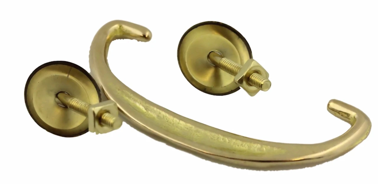 3" Sand-Cast Victorian Recreation Ornate Bail Pull Solid Brass 2 3" Sand-Cast Victorian Recreation Ornate Bail Pull Solid Brass - Image 2