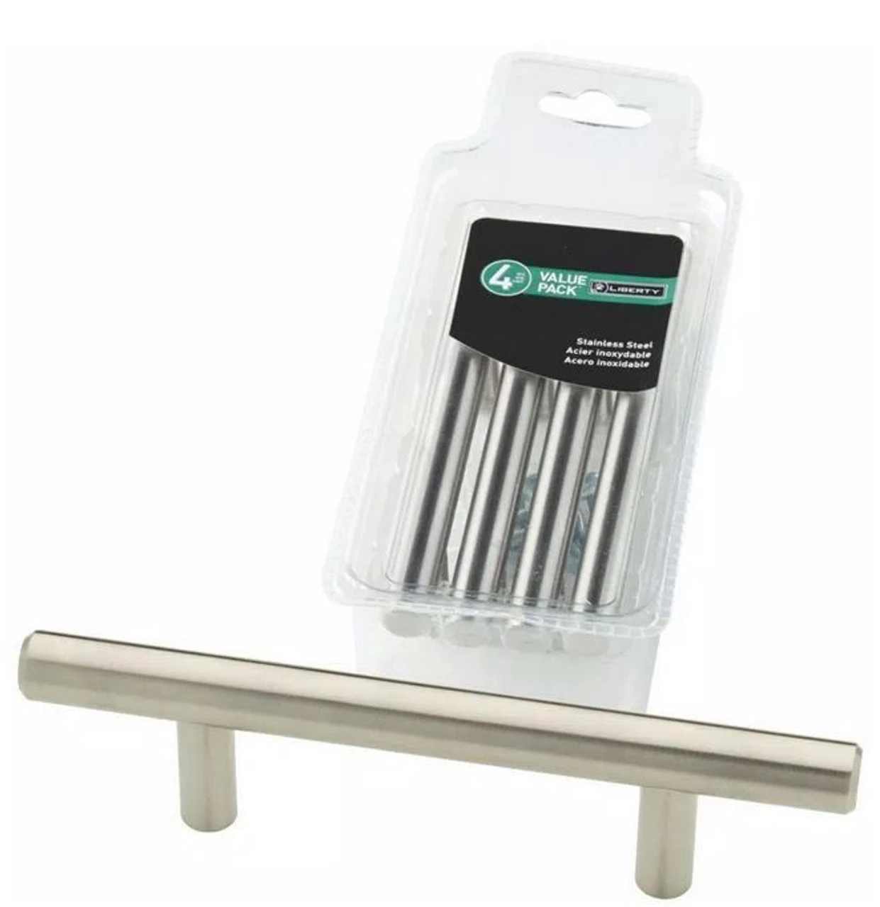 Liberty (4 Pack) 3" Bar Pulls Solid Stainless Steel 2 Liberty (4 Pack) 3" Bar Pulls Solid Stainless Steel - Image 2