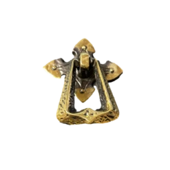 Solid Brass Antique Brass Finish Drop Pull 3 1/3" X 2"