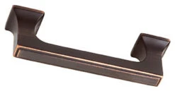 Liberty 3" Southampton Square Base Pull Bronze With Copper Highlights