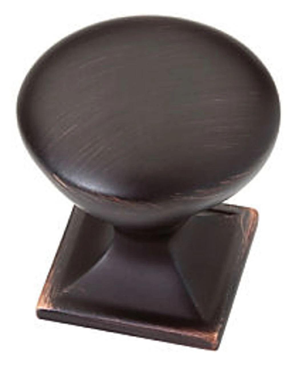 Liberty 1-1/4" Southampton Square Base Knob Bronze With Copper Highlights 1 Liberty 1-1/4" Southampton Square Base Knob Bronze With Copper Highlights