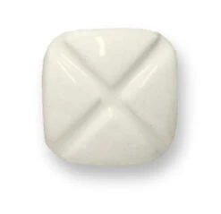 Liberty 1-7/16" Square Quadrant Knob White Ceramic With Chrome