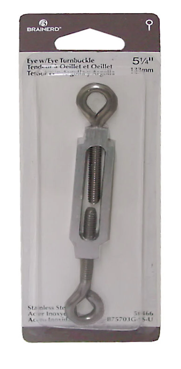 Liberty Stainless Steel Turnbuckle Eye/Eye 5-1/4" (Closed) LQ-B75703G-SS-U 1 Liberty Stainless Steel Turnbuckle Eye/Eye 5-1/4" (Closed) LQ-B75703G-SS-U