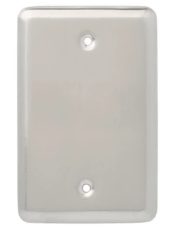 Liberty Stamped Round Single Blank Satin Nickel Wall Plate