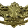 3" Stamped Crown Design Bail Pull Solid Brass