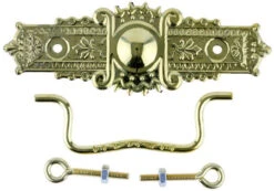 3" Stamped Eastlake Style Bail Pull Solid Brass