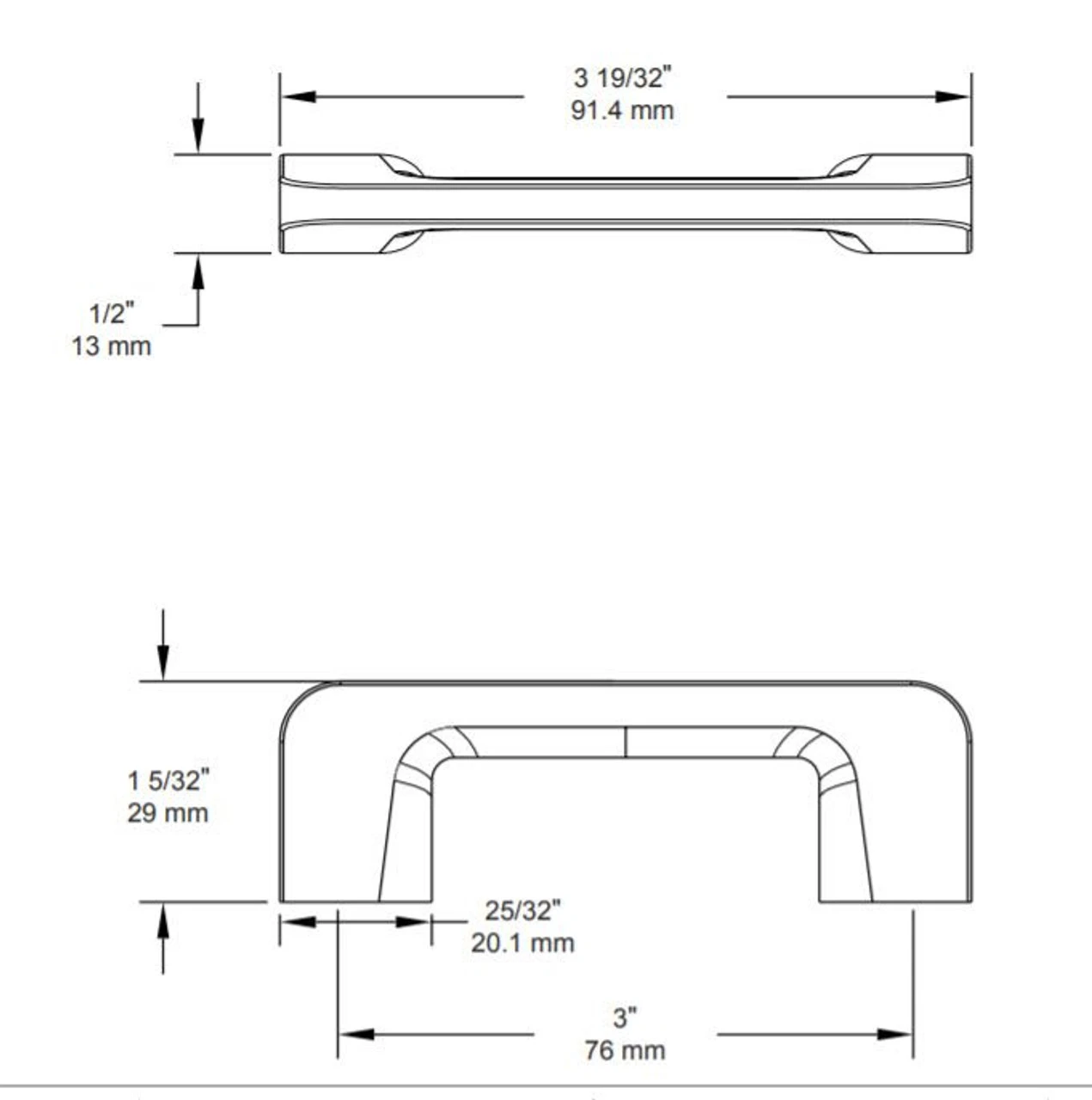Liberty 3" North Dalston Pull Polished Chrome 3 Liberty 3" North Dalston Pull Polished Chrome - Image 3