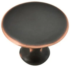 Liberty 1-1/4" Sweepy Mushroom Knob Bronze With Copper Highlights