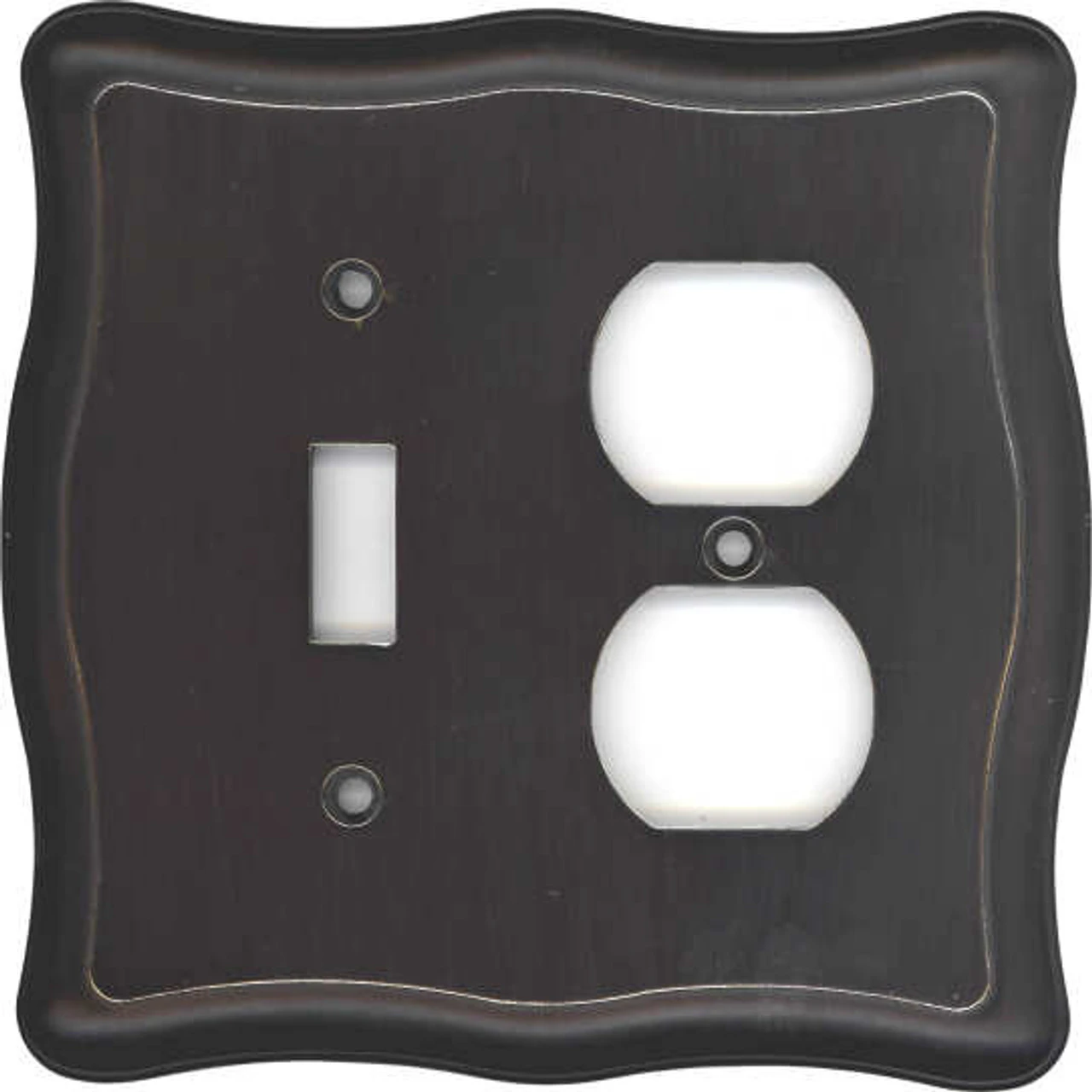 Liberty Switch Single/ Single Duplex Wall Plate Oil Rubbed Bronze W079ZMP-OB3-U 2 Liberty Switch Single/ Single Duplex Wall Plate Oil Rubbed Bronze W079ZMP-OB3-U - Image 2