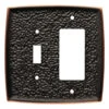 Liberty Switch-GFI Combo Wall Plate - Hammered Bronze W/ Highlights (144037)