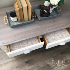 2-1/2" Baroque Style Cup Pull Brushed Nickel -D'Lawless Hardware Shop table makeover with cup pulls 1 85186.1678638092