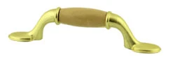 Liberty 3" Traditional Natural Birch Insert Pull Polished Brass