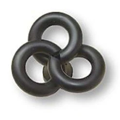 Liberty 1-1/2" Triple Loop Knob Flat Black