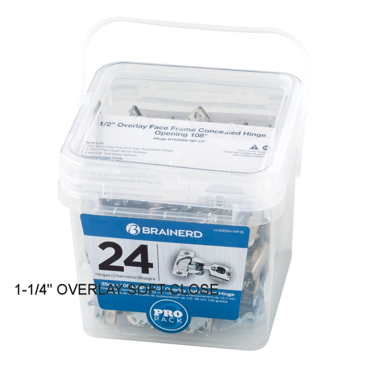 Tub Of 24 Soft Close 1-1/4" Overlay Grass USA Concealed Hinge H1531SL-NP-B 3 Tub Of 24 Soft Close 1-1/4" Overlay Grass USA Concealed Hinge H1531SL-NP-B - Image 3