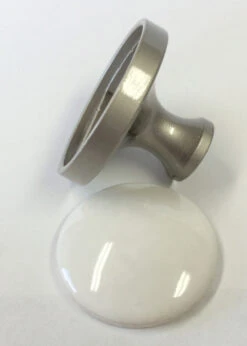 Unassembled Knob Maker Base & White Ceramic Insert - 32mm DL-P3686-32WTSN-DIS