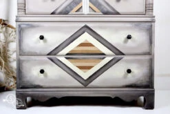 Liberty 1" Modern Geometric Knob Flat Black -D'Lawless Hardware Shop upclose southwestern dresser 1 36182.1657640556