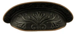 2-1/2" Baroque Scroll Work Cup Pull Venetian Bronze