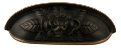 3-3/4" Old Rose Pattern Cup Pull Venetian Bronze