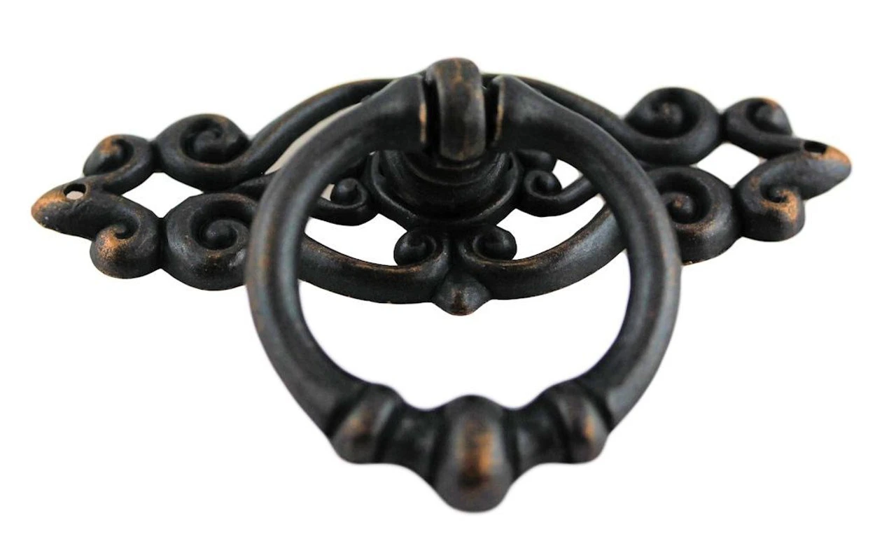 2-1/8" Victorian Ring Pull Dark Antique Copper 1 2-1/8" Victorian Ring Pull Dark Antique Copper