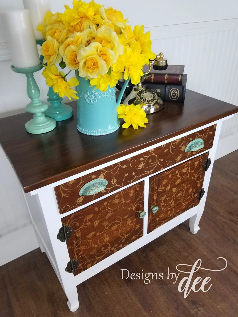 1-1/4" Center Peak With Two Rings Knob Verdigris 3 1-1/4" Center Peak With Two Rings Knob Verdigris - Image 3