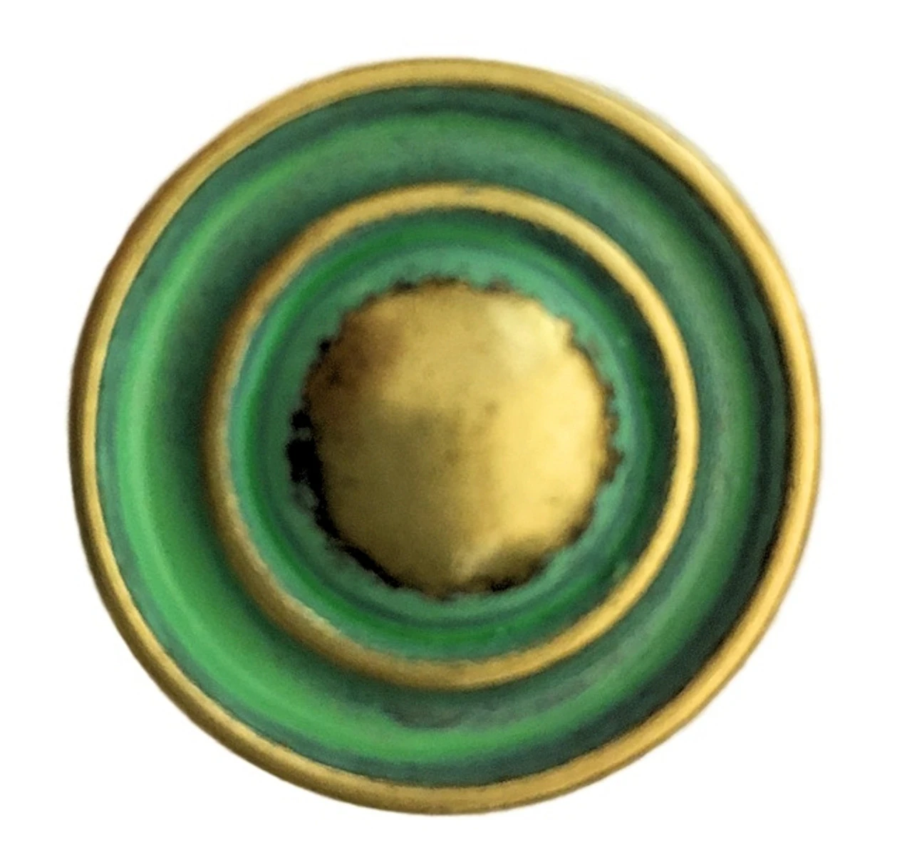 1-1/4" Center Peak With Two Rings Knob Verdigris 2 1-1/4" Center Peak With Two Rings Knob Verdigris - Image 2