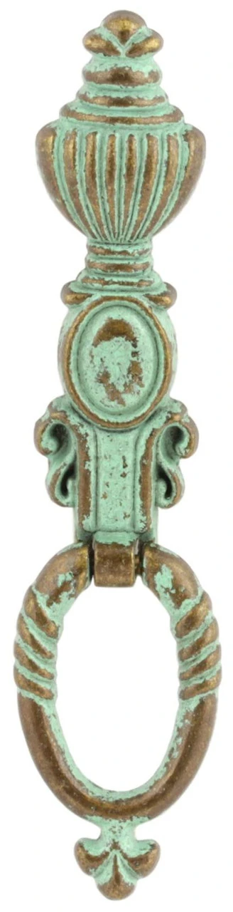 4-1/2" Single Mount Crowned Ring Pull Antique Verdigris 1 4-1/2" Single Mount Crowned Ring Pull Antique Verdigris