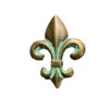 2-1/2" Fleur-de-Lis Antique Verdigris Knob