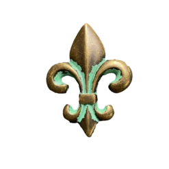 2-1/2" Fleur-de-Lis Antique Verdigris Knob
