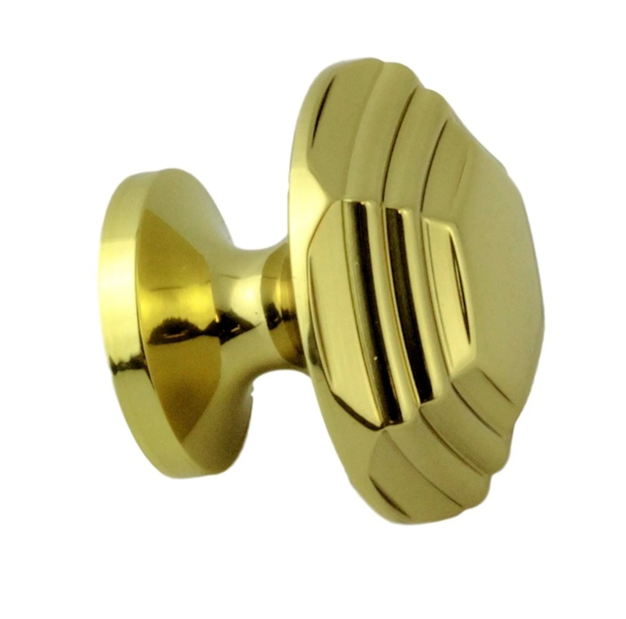 Amerock 1-1/4" Classical Hexagon Knob Solid Polished Brass 1 Amerock 1-1/4" Classical Hexagon Knob Solid Polished Brass