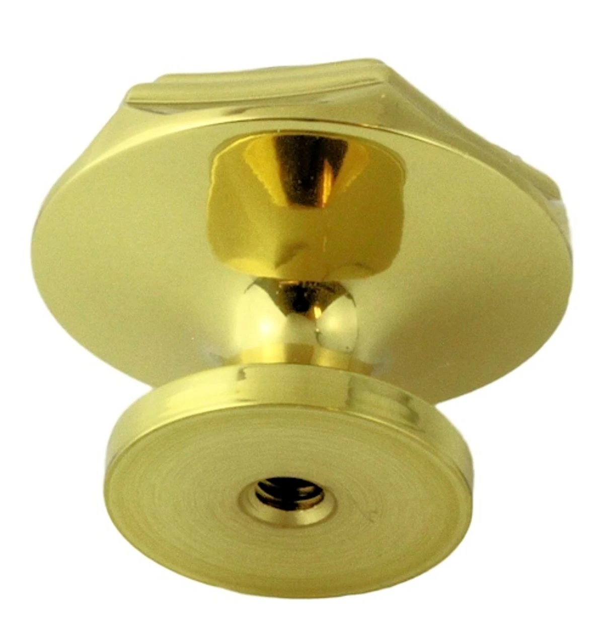 Amerock 1-1/4" Classical Hexagon Knob Solid Polished Brass 2 Amerock 1-1/4" Classical Hexagon Knob Solid Polished Brass - Image 2