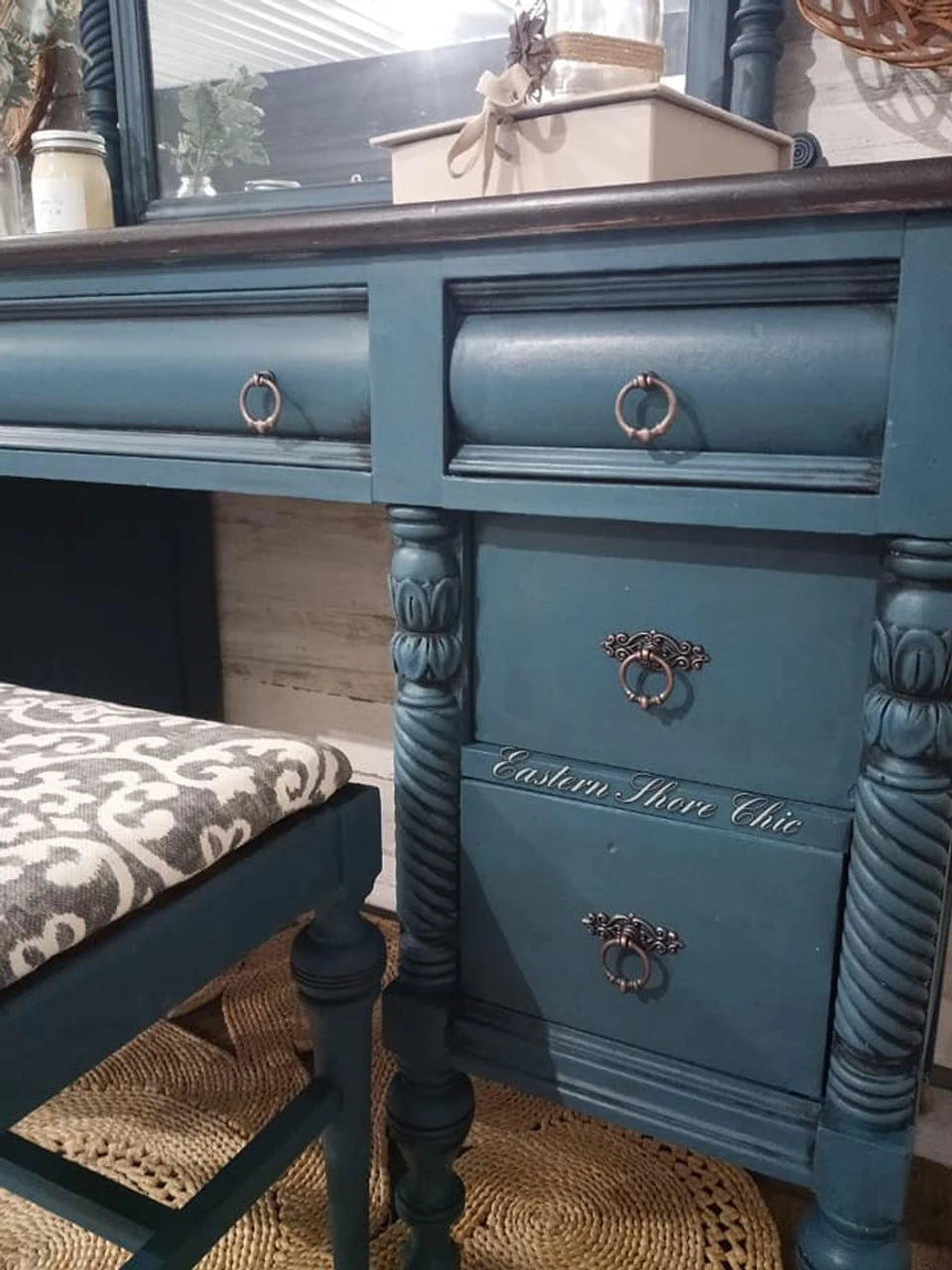 2-1/8" Victorian Ring Pull Dark Antique Copper 10 2-1/8" Victorian Ring Pull Dark Antique Copper - Image 10