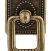 1-3/8" Vintage Federal Style Ring Pull Antique Brass