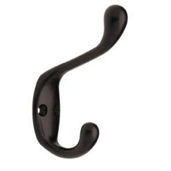 Liberty (3-Pack) 3-1/2" Heavy Duty Coat And Hat Hook Flat Black