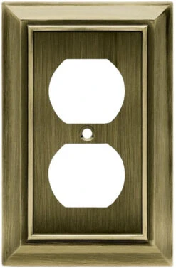 Liberty - Architectural Decorative Single Duplex - Antique Brass - W10086-AB-U