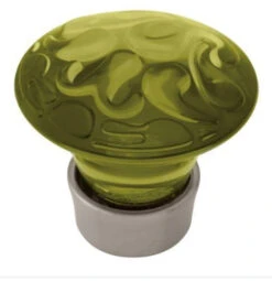 Liberty 1-1/2" Water Colours Acrylic Knob Moss Green And Satin Nickel