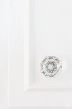 1-3/8" Octagon Cut Glass Knob Clear With Chrome -D'Lawless Hardware Shop white cabinet glass knobs 1 41497.1657730631