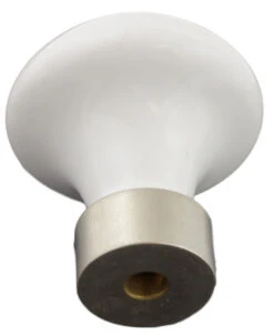 1-3/8" Ceramic Knob White With Satin Nickel -D'Lawless Hardware Shop white ceramic satin nickel knob 1 3 8 diameter k35 p3536 23 21201.1644518372