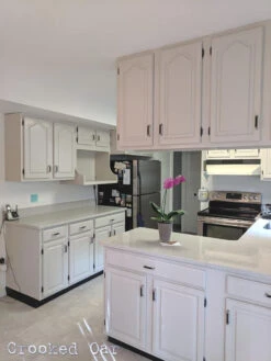 Liberty 3" Black Ceramic Center Pull Brushed Pewter -D'Lawless Hardware Shop white kitchen design 1 73035.1646947911