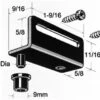 Wood Panel Pivot Hinge - Black - Pair With Screws