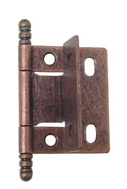 Liberty Wrap-Around Single Hinge Full Inset For 1/2" Doors Antique Copper 2"