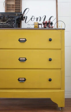 1-1/4" Country Store Knob Flat Black 31 1-1/4" Country Store Knob Flat Black -D'Lawless Hardware Shop yellow dresser with black hardware 1 35306.1649080590